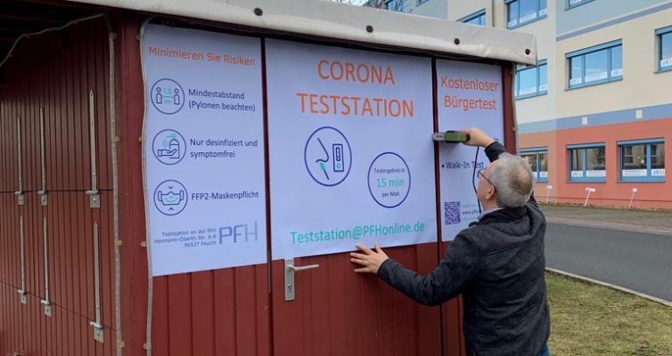 Corona-Teststation an der PFH
